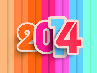 2014 year vector background set 01