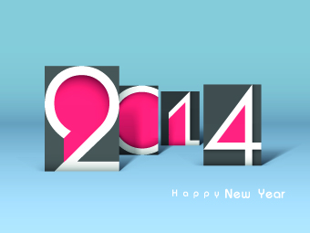 2014 year vector background set 02