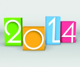 2014 year vector background set 03