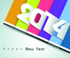 2014 year vector background set 05