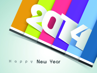 2014 year vector background set 05