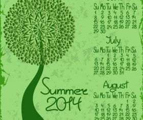 2014 year calendar vector set 01