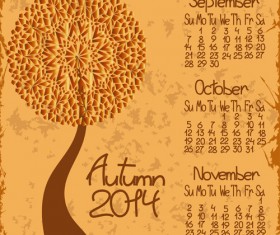 2014 year calendar vector set 02