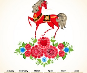 2014 year calendar vector set 07