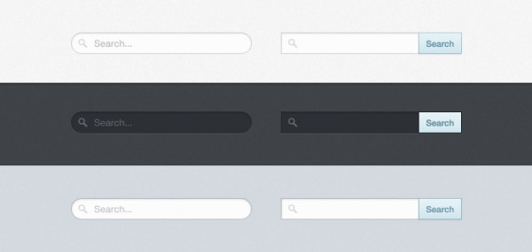 6 Kind search boxes psd material
