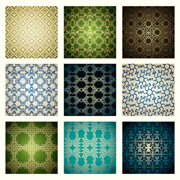 Ornate Seamless pattern vector 01