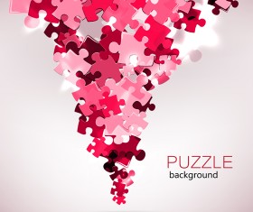 Shiny puzzle background vector 01