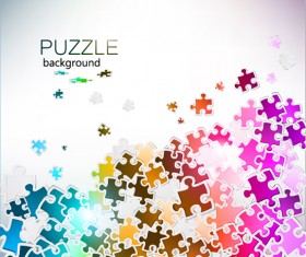 Shiny puzzle background vector 03