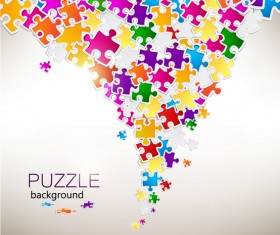 Shiny puzzle background vector 04