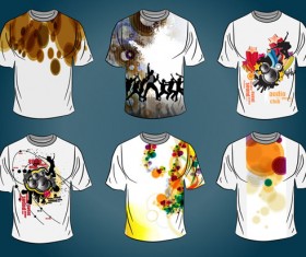 Vector of Stylish T-shirt template 02
