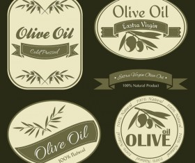 Olive oil vintage labels vector