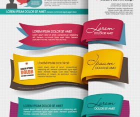 Color Bookmarks design elements vector 01