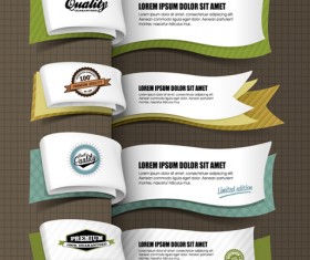 Color Bookmarks design elements vector 03