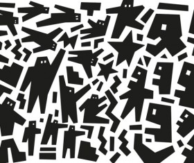 Abstract cartoon characters vector 01