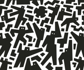 Abstract cartoon characters vector 02