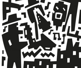 Abstract cartoon characters vector 05