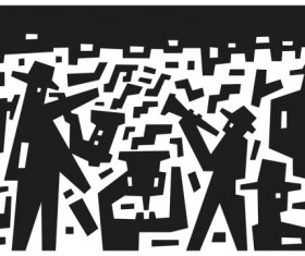 Abstract cartoon characters vector 06