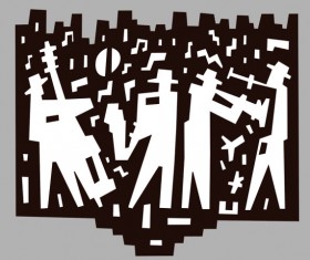 Abstract cartoon characters vector 08