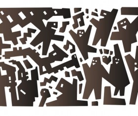 Abstract cartoon characters vector 09