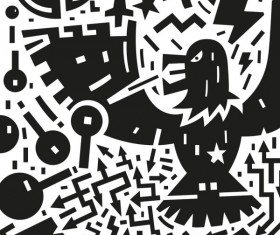 Abstract cartoon characters vector 10