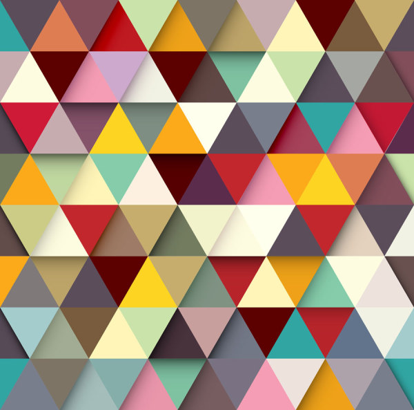 Colored Triangle vector background