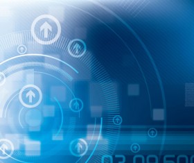 Arrow with blue background