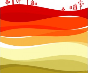 Hand drawn tree color background