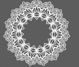 White lace frames vector