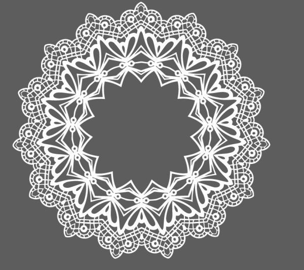 White lace frames vector