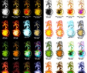 Colored smoke photoshop brushes