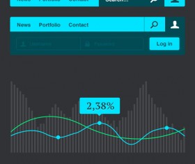 Business infographics psd template
