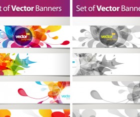 Abstract floral vector banner