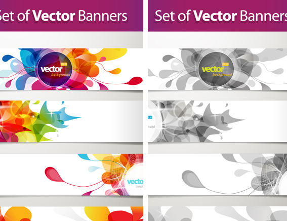 Abstract floral vector banner