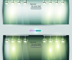 Spotlight banner vector 02