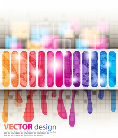 Halation colorful vector background