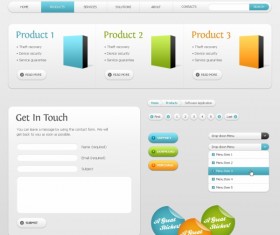 Gray style website template psd