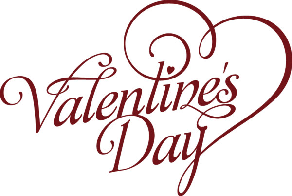 Valentine Day art text design vector