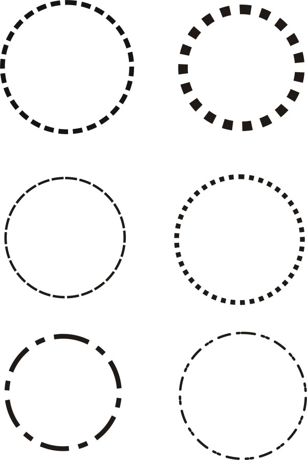 Dotted line circle vector