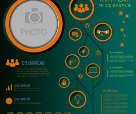 Speech bubbles and Infographics vector 02