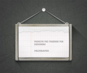 Sketchpad on the wall psd material