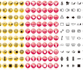 Shiny community icons vector