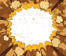 Cartoon explosion frames vector set 03