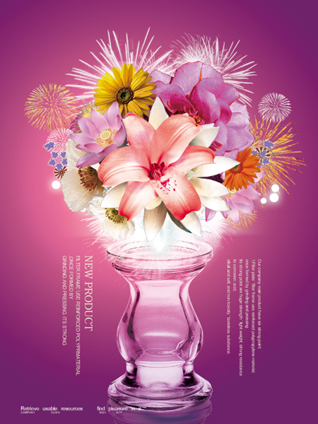 Flower and jardiniere psd