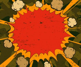 Cartoon explosion frames vector set 05