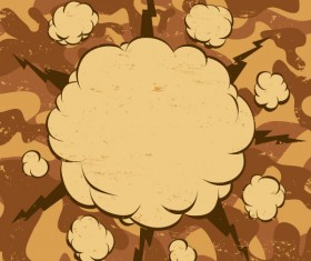 Cartoon explosion frames vector set 06