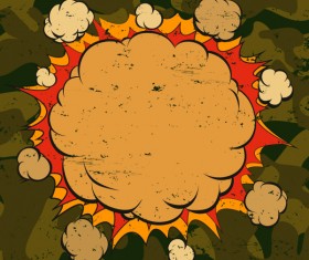 Cartoon explosion frames vector set 10