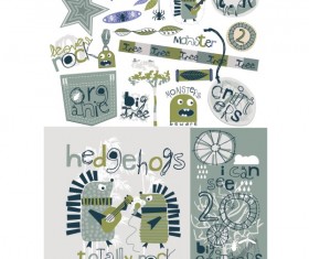 Cute cartoon Hedgehog vector