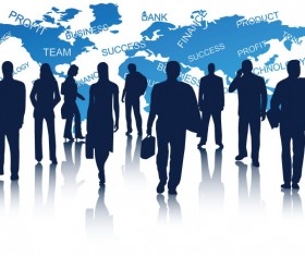 Different Business people silhouettes vector