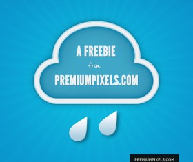 Cartoon Cloud for your text psd