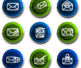 Email style icons vector 02
